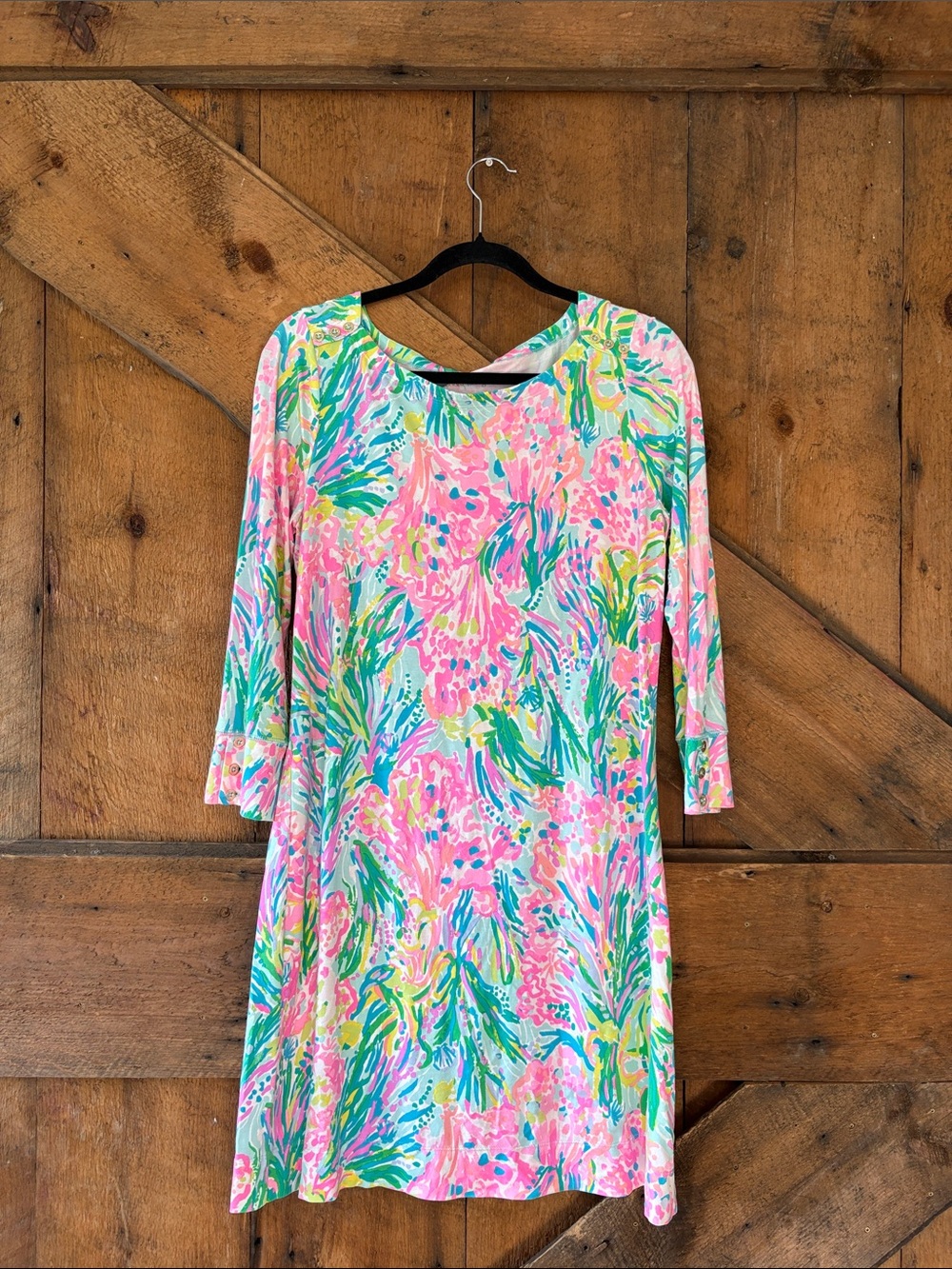 Lilly Pulitzer Pink Multi-Color Floral Midi Dress